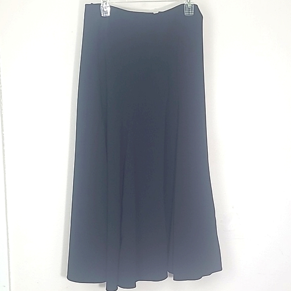 Jones New York Black Maxi lined full skirt Zipper Classic Style Old Money Career
